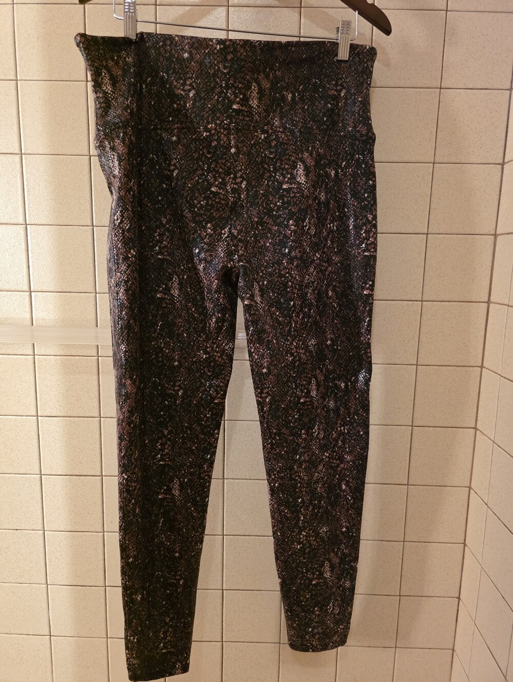 SPANX High-Rise Faux Brown Snake Leggings